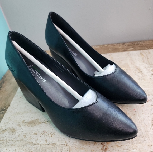 Matt and Nat Eco Ortholite Block Heels Stanley Black Size 5 - Picture 3 of 13
